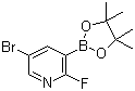 结构式 CAS# 1073353-50-0, 5-溴-2-氟吡啶-3-硼酸频哪醇酯