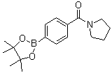 结构式 CAS# 1073353-55-5, [4-[(1-吡咯烷基)羰基]苯基]硼酸频哪醇酯