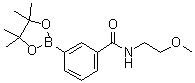 structure of CAS# 1073353-64-6, 3-(2-Methoxyethylaminocarbonyl)benzeneboronic acid pinacol ester;N-(2-Methoxyethyl)-3-(4,4,5,5-tetramethyl-1,3,2-dioxaborolan-2-yl)benzamide
