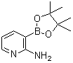 structure of CAS# 1073354-97-8, 2-Aminopyridine-3-boronic acid pinacol ester;[3-(4,4,5,5-Tetramethyl-[1,3,2]dioxaborolan-2-yl)pyridin-2-yl]amine