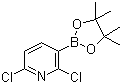 结构式 CAS# 1073371-78-4, 2,6-二氯吡啶-3-硼酸频哪醇酯
