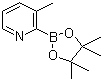 structure of CAS# 1073371-84-2, 3-Methylpyridine-2-boronic acid pinacol ester;3-Methyl-2-(4,4,5,5-tetramethyl-1,3,2-dioxaborolan-2-yl)pyridine