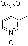 3-甲基-4-硝基吡啶-N-氧化物分子结构 (CAS 1074-98-2)