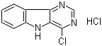 结构式 CAS# 107400-97-5, 4-氯-5H-嘧啶并[5,4-b]吲哚盐酸盐