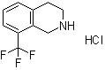 结构式 CAS# 1074764-70-7, 8-三氟甲基-1,2,3,4-四氢异喹啉盐酸盐