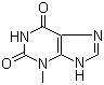 structure of CAS# 1076-22-8, 2,6-Dihydroxy-3-methylpurine;3-Methylxanthine; 3-Methyl-3,7-dihydro-1H-purine-2,6-dione