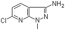 结构式 CAS# 1076197-93-7, 6-氯-1-甲基-1H-吡唑并[3,4-b]吡啶-3-胺