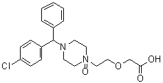 2-[2-[4-[(4-Chlorophenyl)phenylmethyl]-1-oxido-1-piperazinyl]ethoxy]acetic acid molecular structure (CAS 1076199-80-8)