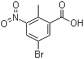 结构式 CAS# 107650-20-4, 5-溴-2-甲基-3-硝基苯甲酸