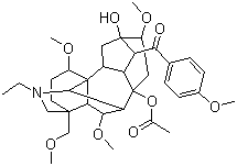 结构式 CAS# 107668-79-1, 草乌甲素