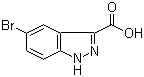 结构式 CAS# 1077-94-7, 5-溴吲唑-3-甲酸