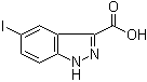 5-Iodoindazole-3-carboxylic acid molecular structure (CAS 1077-97-0)