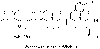N-Acetyl-L-valyl-L-glutaminyl-L-isoleucyl-L-valyl-L-tyrosyl-L-alpha-glutamine molecular structure (CAS 1079892-79-7)