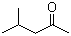 structure of CAS# 108-10-1, 4-Methyl-2-pentanone;Isobutyl methyl ketone; Isopropylacetone; Methyl isobutyl ketone