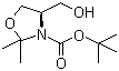 结构式 CAS# 108149-63-9, (R)-3-叔丁氧羰基-2,2-二甲基-4-羟甲基恶唑烷