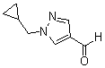 1-(Cyclopropylmethyl)-1H-pyrazole-4-carboxaldehyde molecular structure (CAS 1082065-99-3)