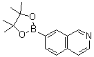 结构式 CAS# 1082947-07-6, 7-(4,4,5,5-四甲基-1,3,2-二氧硼杂环戊烷-2-基)异喹啉
