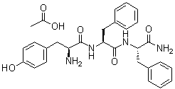 structure of CAS# 108322-09-4, L-Tyrosyl-L-phenylalanyl-L-phenylalaninamide monoacetate (salt)