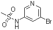 结构式 CAS# 1083326-18-4, 3-溴-5-[(甲基磺酰基)氨基]吡啶