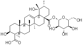 structure of CAS# 108524-93-2, Ilexsaponin A1;Ilexgenin A 28-O-beta-D-glucopyranosyl ester; Ilexsaponin A
