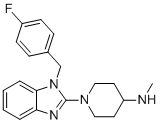 1-(1-(4-fluorobenzyl)-1H-benzo[d]imidazol-2-yl)-N-methylpiperidin-4-amine molecular structure (CAS 108635-83-2)