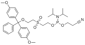 结构式 CAS# 108783-02-4, 2-O-DMT-磺酰基二乙醇亚磷酰胺