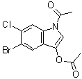 结构式 CAS# 108847-96-7, 1-乙酰基-5-溴-6-氯-1H-吲哚-3-醇乙酸酯