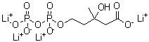 structure of CAS# 108869-00-7, 1,1,3,7-Tetrahydroxy-7-methyl-2,4-Dioxa-1,3-diphosphanonan-9-oic acid 1,3-dioxide tetralithium salt
