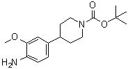 structure of CAS# 1089280-53-4, 1,1-Dimethylethyl 4-[4-amino-3-(methyloxy)phenyl]-1-piperidinecarboxylate;tert-Butyl 4-(4-amino-3-methoxyphenyl)piperidine-1-carboxylate