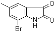 结构式 CAS# 108938-16-5, 7-溴-5-甲基吲哚啉-2,3-二酮