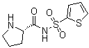 结构式 CAS# 1089663-51-3, (2S)-N-(2-噻吩基磺酰基)-2-吡咯烷甲酰胺