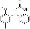 structure of CAS# 109089-77-2, 3-(2-Methoxy-5-methylphenyl)-3-phenylpropanoic acid