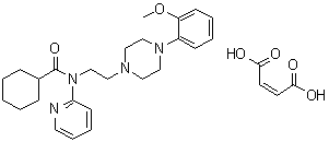 structure of CAS# 1092679-51-0, N-[2-[4-(2-Methoxyphenyl)-1-piperazinyl]ethyl]-N-2-pyridinylcyclohexanecarboxamide (2Z)-2-butenedioate (1:1)
