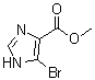 结构式 CAS# 1093261-46-1, 5-溴-1H-咪唑-4-羧酸甲酯