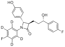 结构式 CAS# 1093659-90-5, 依折麦布-d4