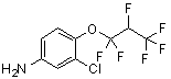 structure of CAS# 1100832-66-3, 3-Chloro-4-(1,1,2,3,3,3-hexafluoropropoxy)benzenamine