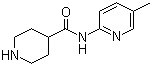 structure of CAS# 110105-97-0, N-(5-Methylpyridin-2-yl)piperidine-4-carboxamide;Piperidine-4-carboxylic acid (5-methylpyridin-2-yl)amide