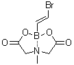 结构式 CAS# 1104636-68-1, 2-[(E)-2-溴乙烯基]-6-甲基-1,3,6,2-二氧氮杂硼杂环辛烷-4,8-二酮