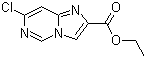 structure of CAS# 1105187-40-3, 7-Chloroimidazo[1,2-c]pyrimidine-2-carboxylic acid ethyl ester