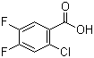 结构式 CAS# 110877-64-0, 2-氯-4,5-二氟苯甲酸