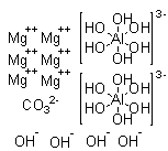 Magnesium aluminum hydroxy carbonate molecular structure (CAS 11097-59-9)