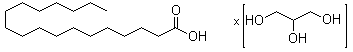 Glyceryl stearate molecular structure (CAS 11099-07-3)