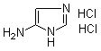 structure of CAS# 111005-19-7, 1H-Imidazol-5-amine hydrochloride;1H-Imidazol-4-amine dihydrochloride