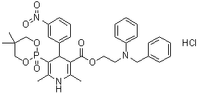 结构式 CAS# 111011-53-1, 依福地平盐酸盐