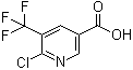 structure of CAS# 1110782-41-6, 6-Chloro-5-(trifluoromethyl)-3-pyridinecarboxylic acid