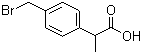 结构式 CAS# 111128-12-2, 2-(4-溴甲基苯基)丙酸