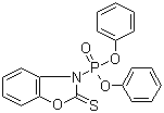 structure of CAS# 111160-56-6, Diphenyl (2,3-dihydro-2-thioxo-3-benzoxazolyl)phosphonate