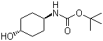 结构式 CAS# 111300-06-2, 反式-N-Boc-4-氨基环己醇; 反式-(4-羟基环己基)氨基甲酸叔丁酯