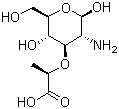Muramic acid molecular structure (CAS 1114-41-6)
