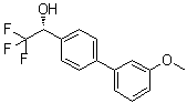 (alphaR)-3'-Methoxy-alpha-(trifluoromethyl)[1,1'-biphenyl]-4-methanol molecular structure (CAS 1116459-85-8)